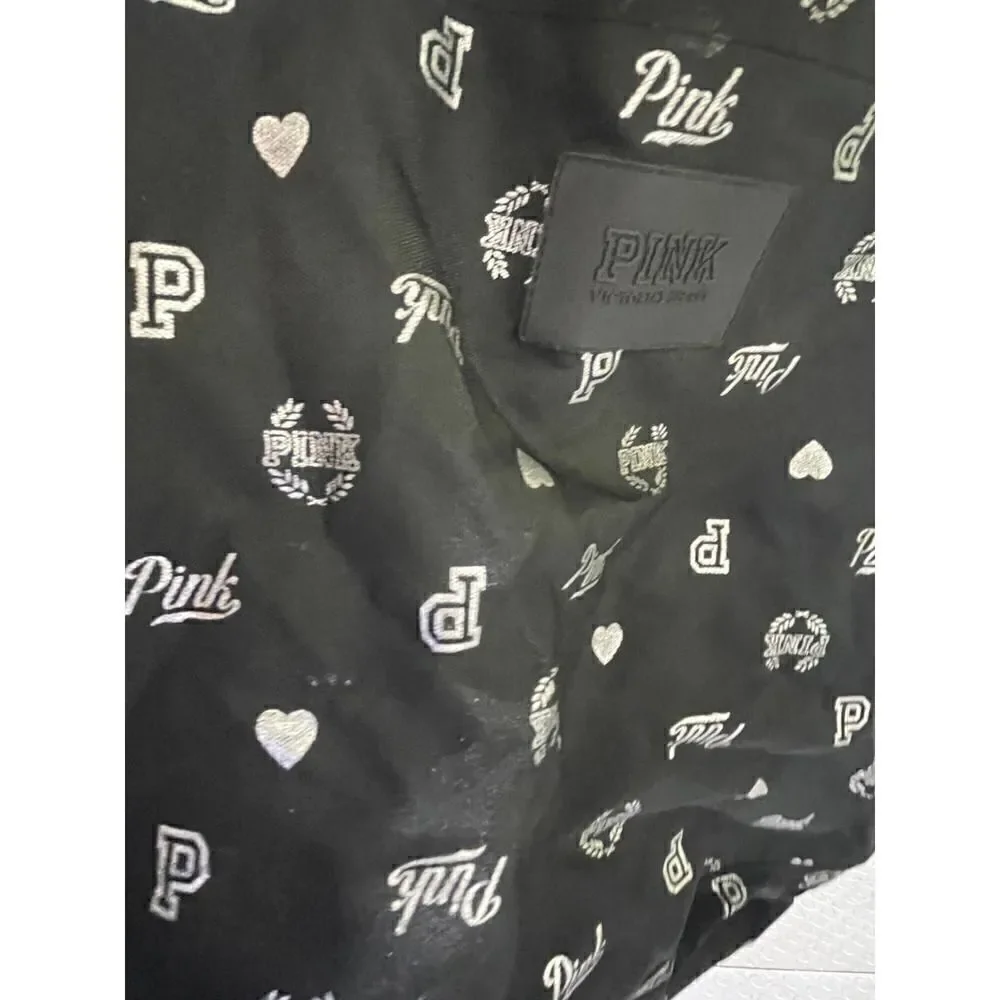 Vintage multi logo black weekender tote bag vs pink
